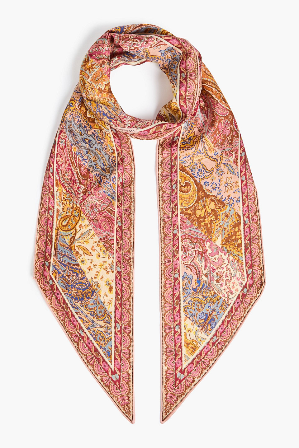 Zimmermann Schal Aus Seide Mit Paisley-print In Pink