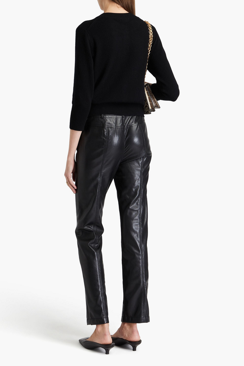 Shop Diane Von Furstenberg Chandra Straight-leg Pants In Schwarz