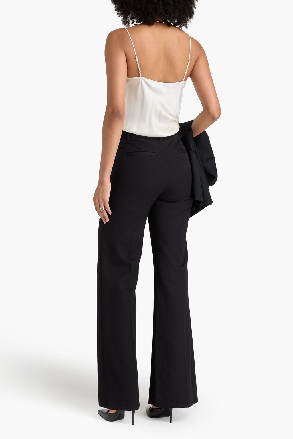 NILI LOTAN Joris draped silk-satin camisole