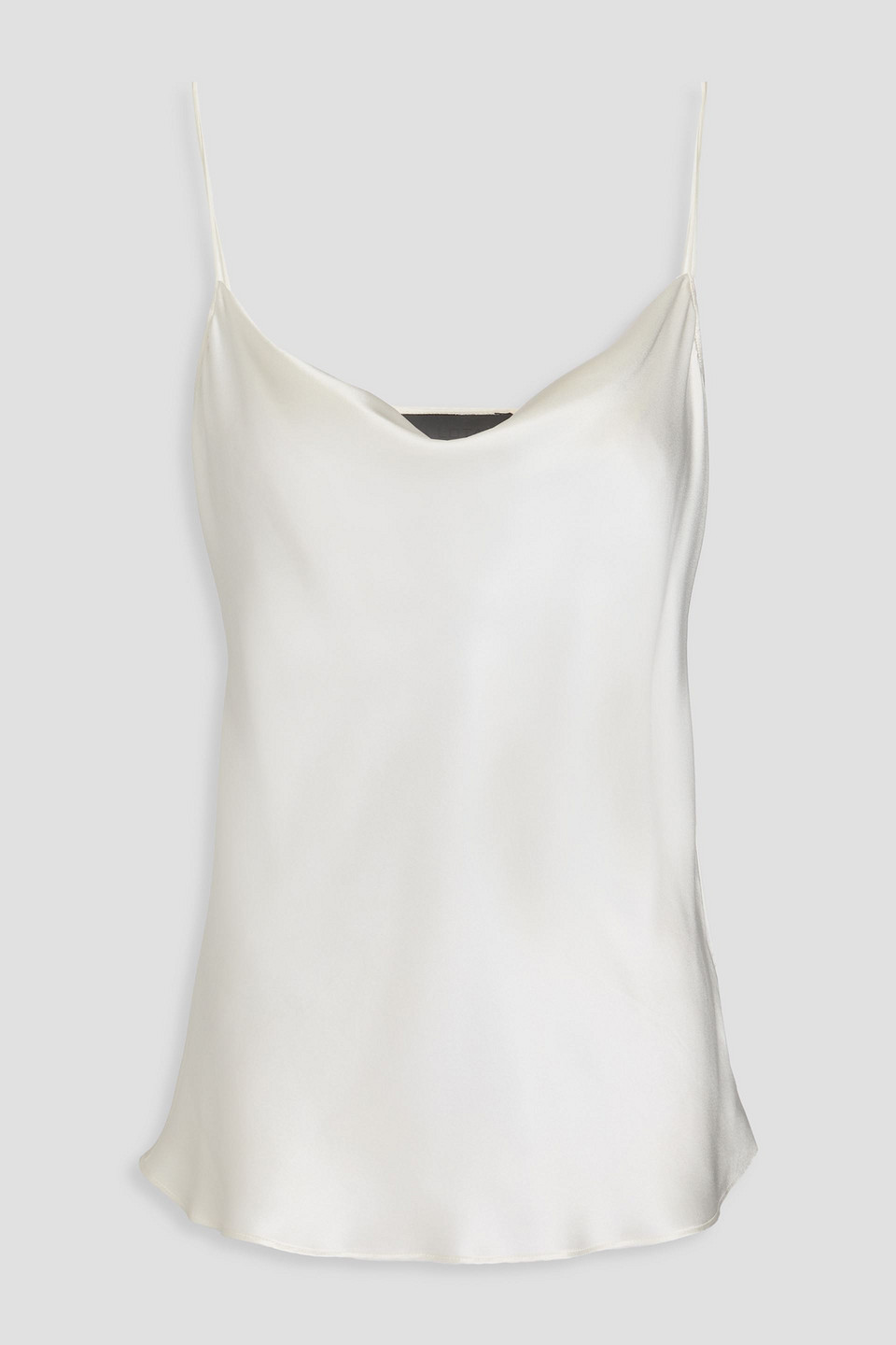 Shop Nili Lotan Joris Draped Silk-satin Camisole In Ivory