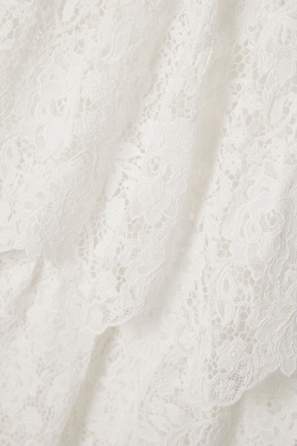 SELF-PORTRAIT Tiered corded lace maxi dress