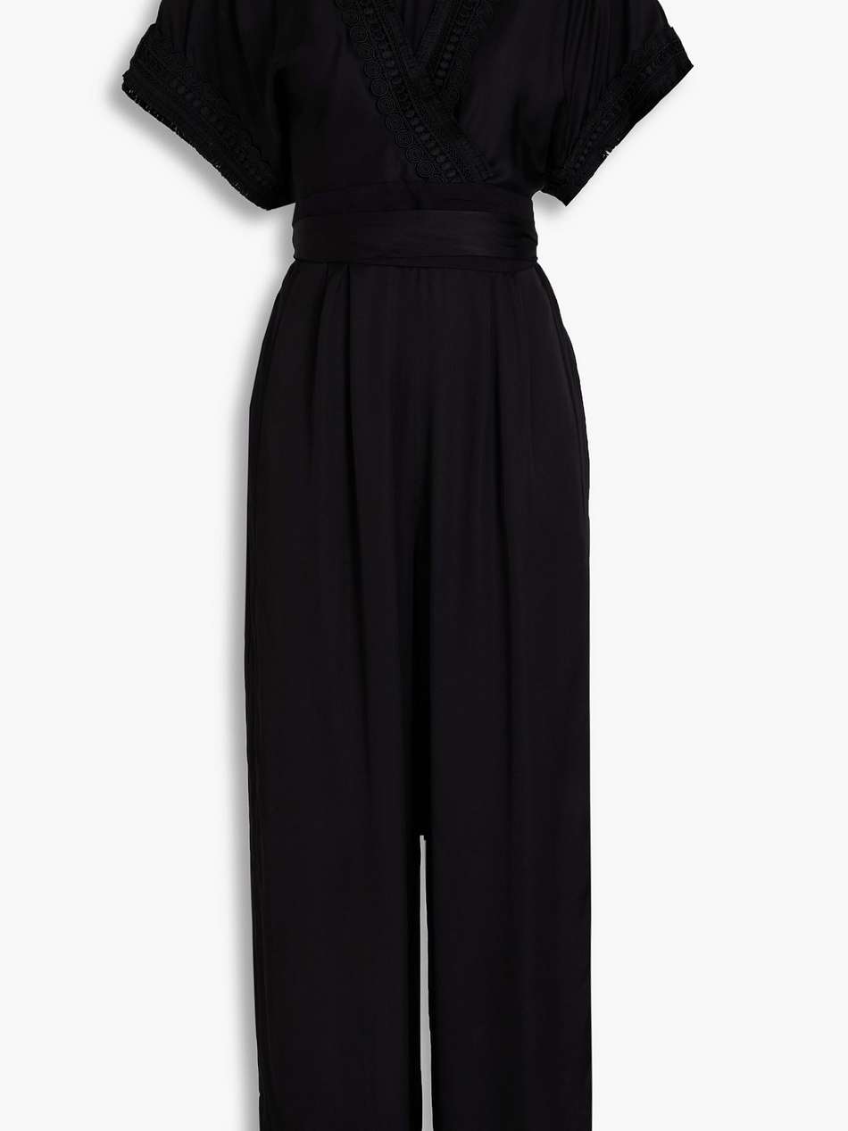 dechen cropped satin wide-leg jumpsuit