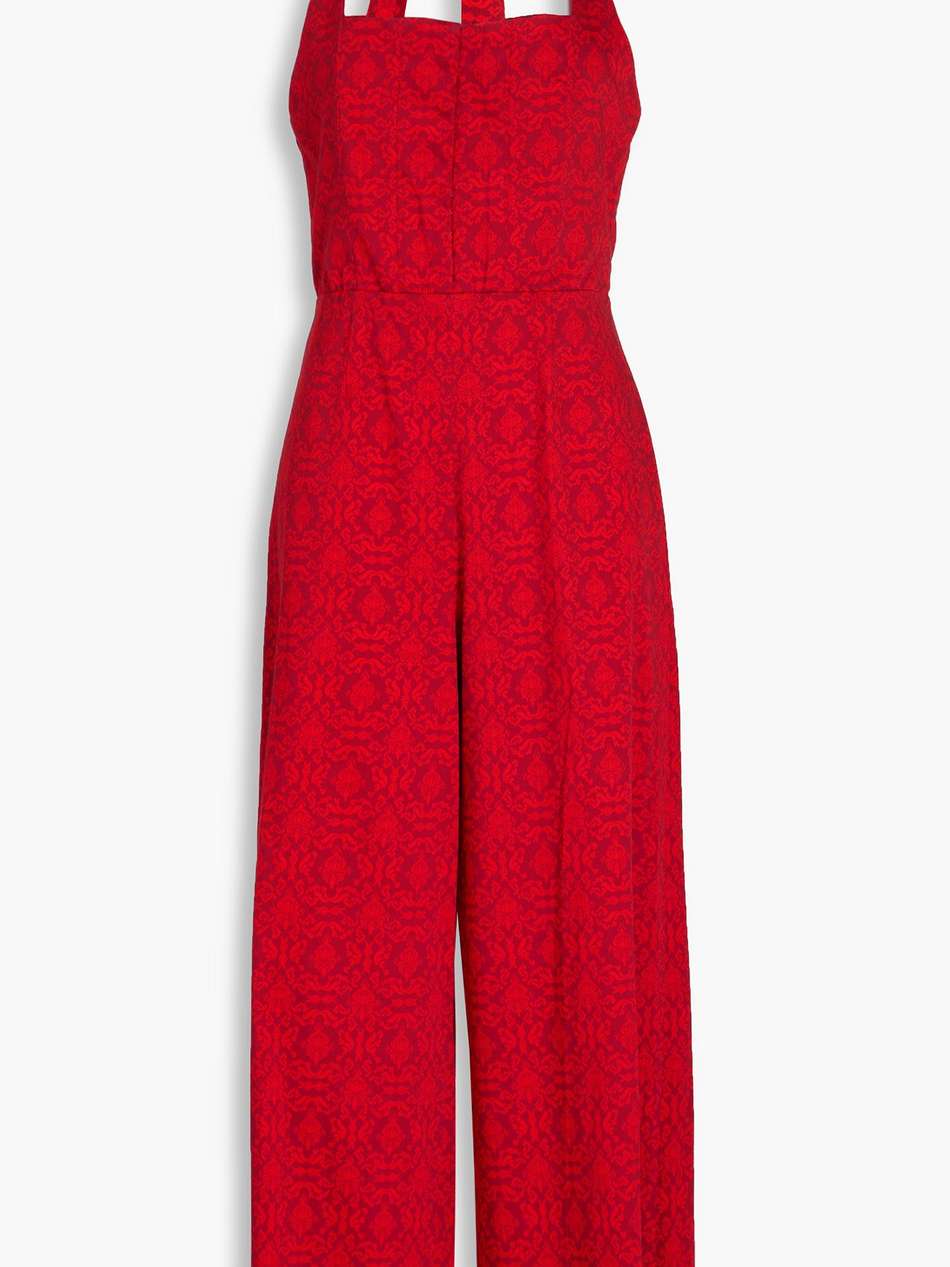 aida paisley-print stretch-cotton wide-leg jumpsuit