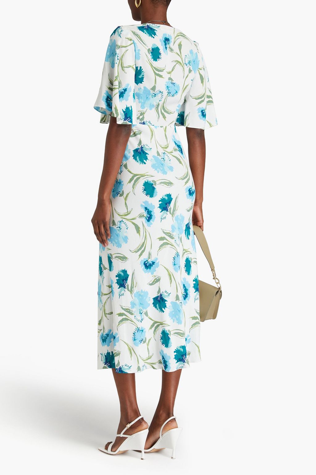 DIANE VON FURSTENBERG Bessie twist-front crepe midi dress