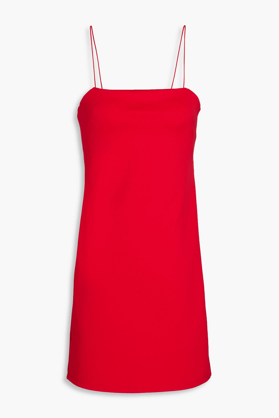 Alice And Olivia Fifi Cutout Satin-jersey Mini Slip Dress In Red