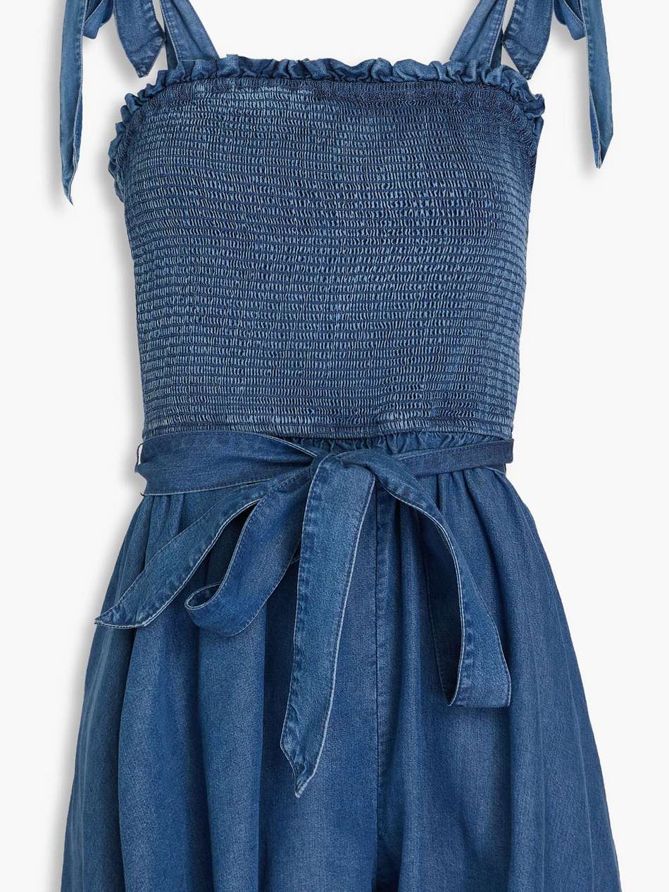 roz smocked chambray playsuit