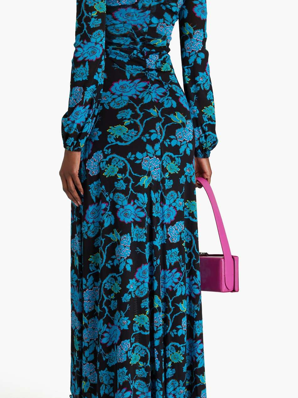 sean cutout ruched jersey maxi dress
