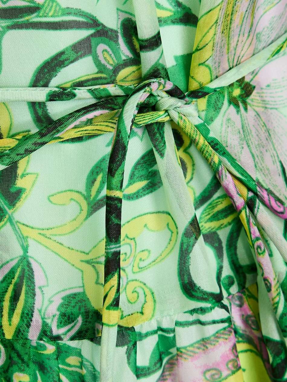 modena tiered floral-print chiffon midi dress