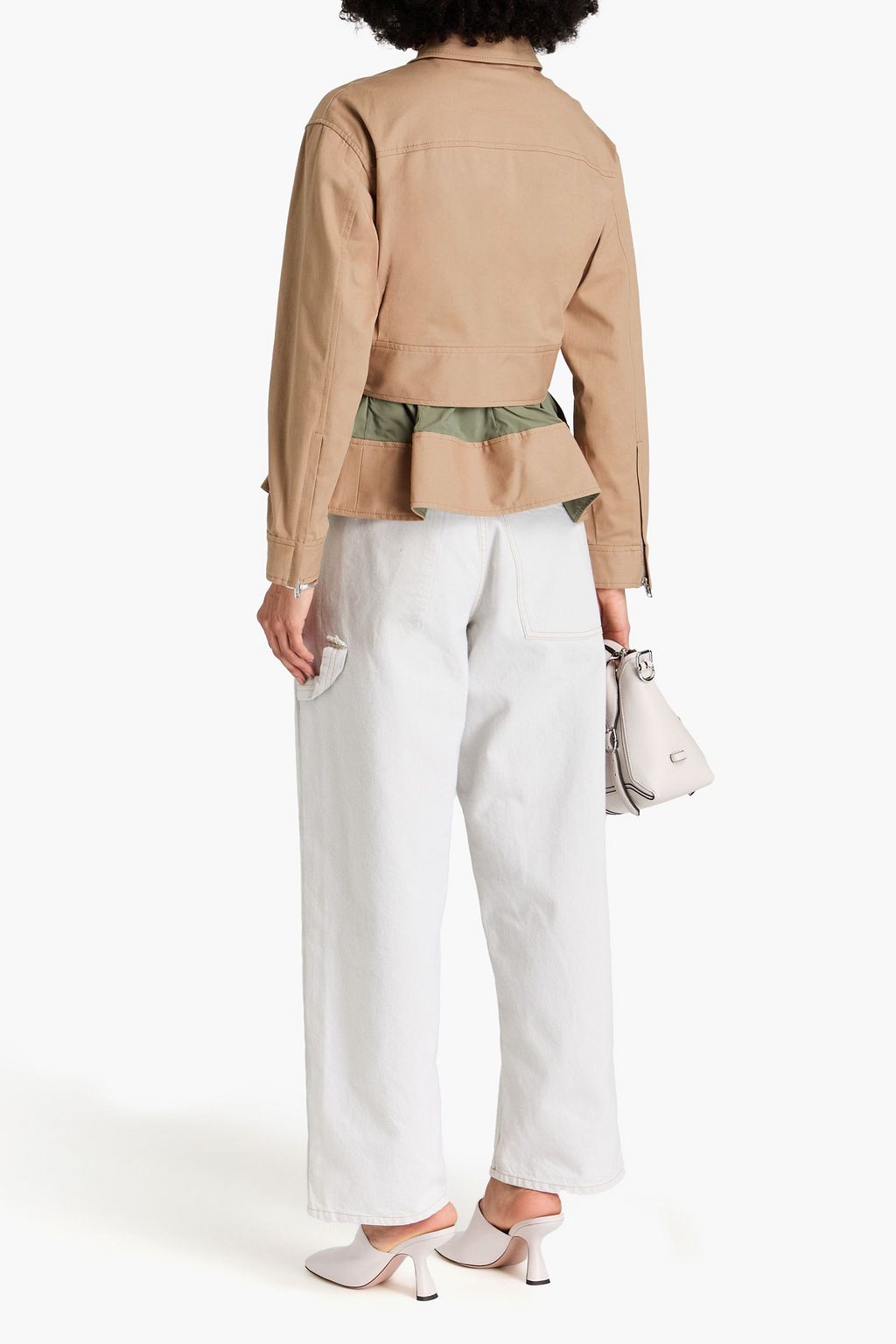 3.1 PHILLIP LIM جاكيت من التويل المصنوع من مزيج القطن بطبقات