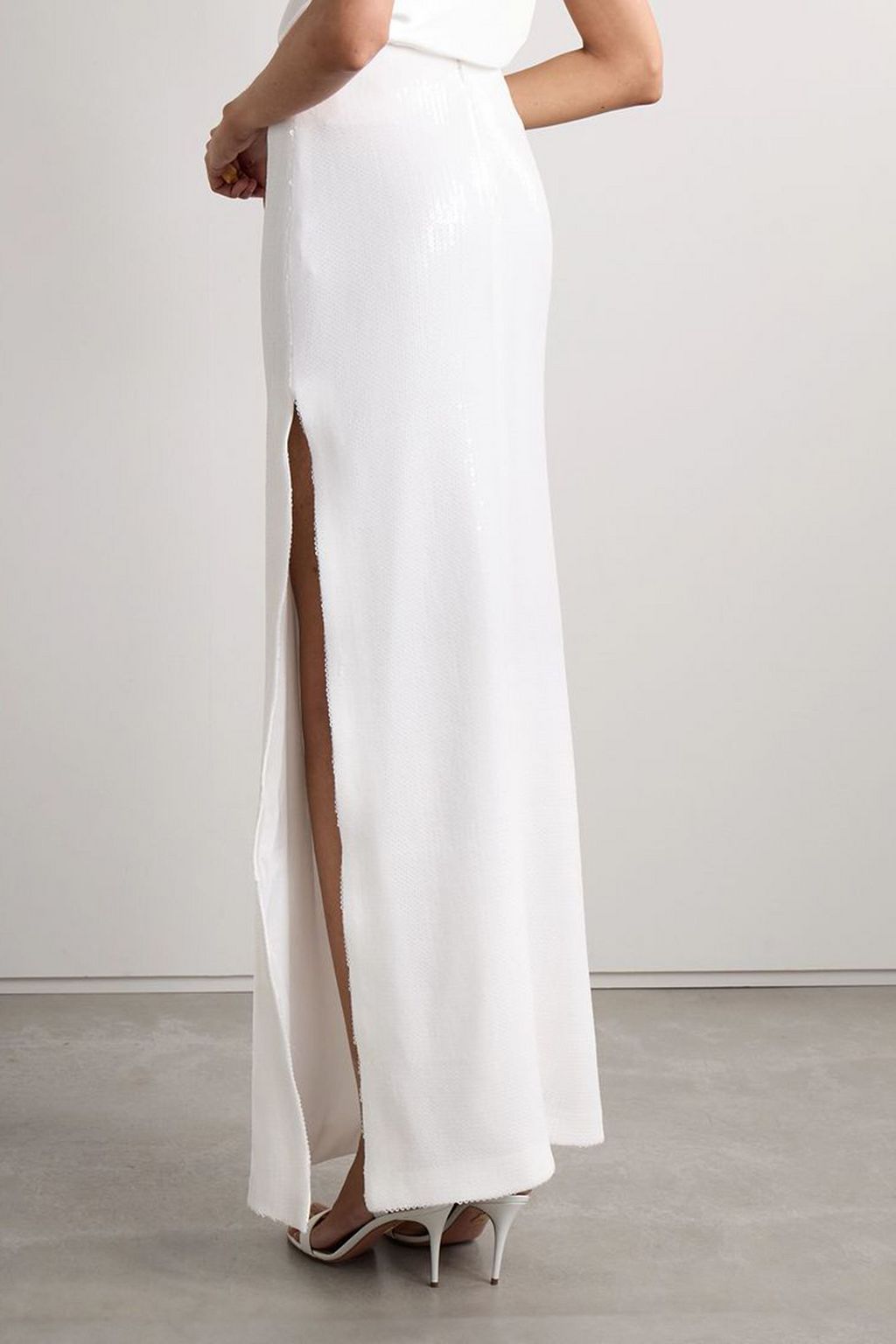 GALVAN  LONDON Beating Heart sequined tulle maxi skirt