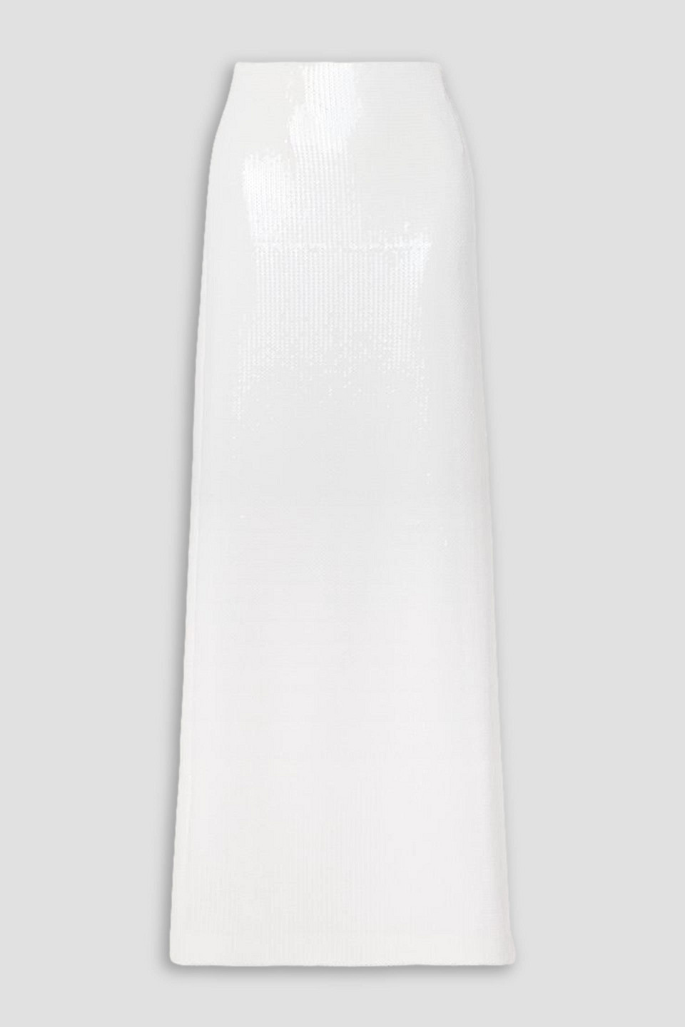 Shop Galvan Beating Heart Sequined Tulle Maxi Skirt In Ivory