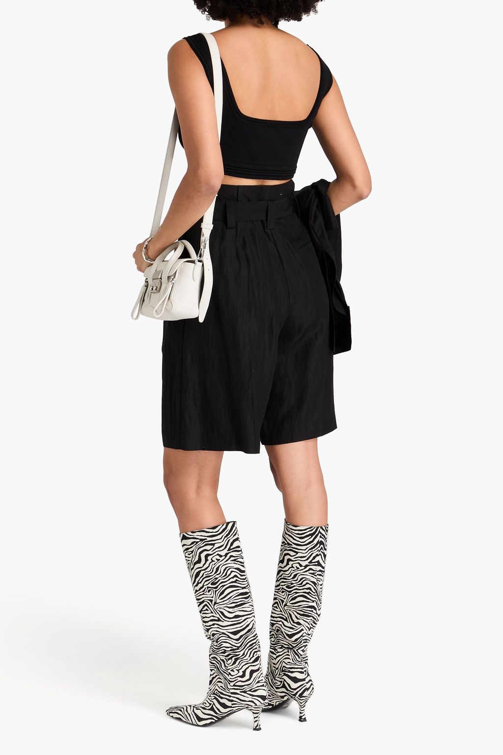 3.1 PHILLIP LIM شورت من مزيج تنسل™ بكسرات