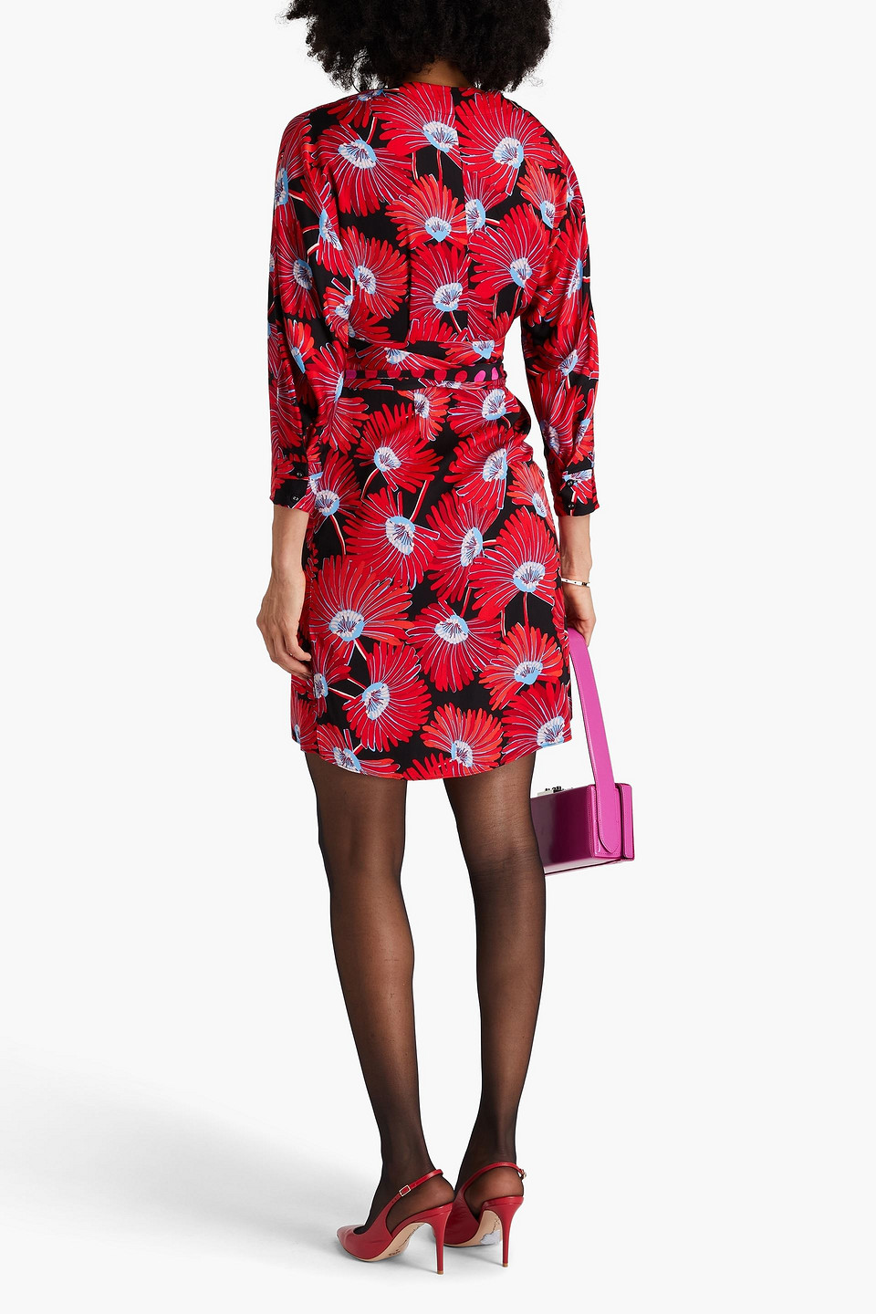 Diane Von Furstenberg Mikah Mini Dress In Purpurrot