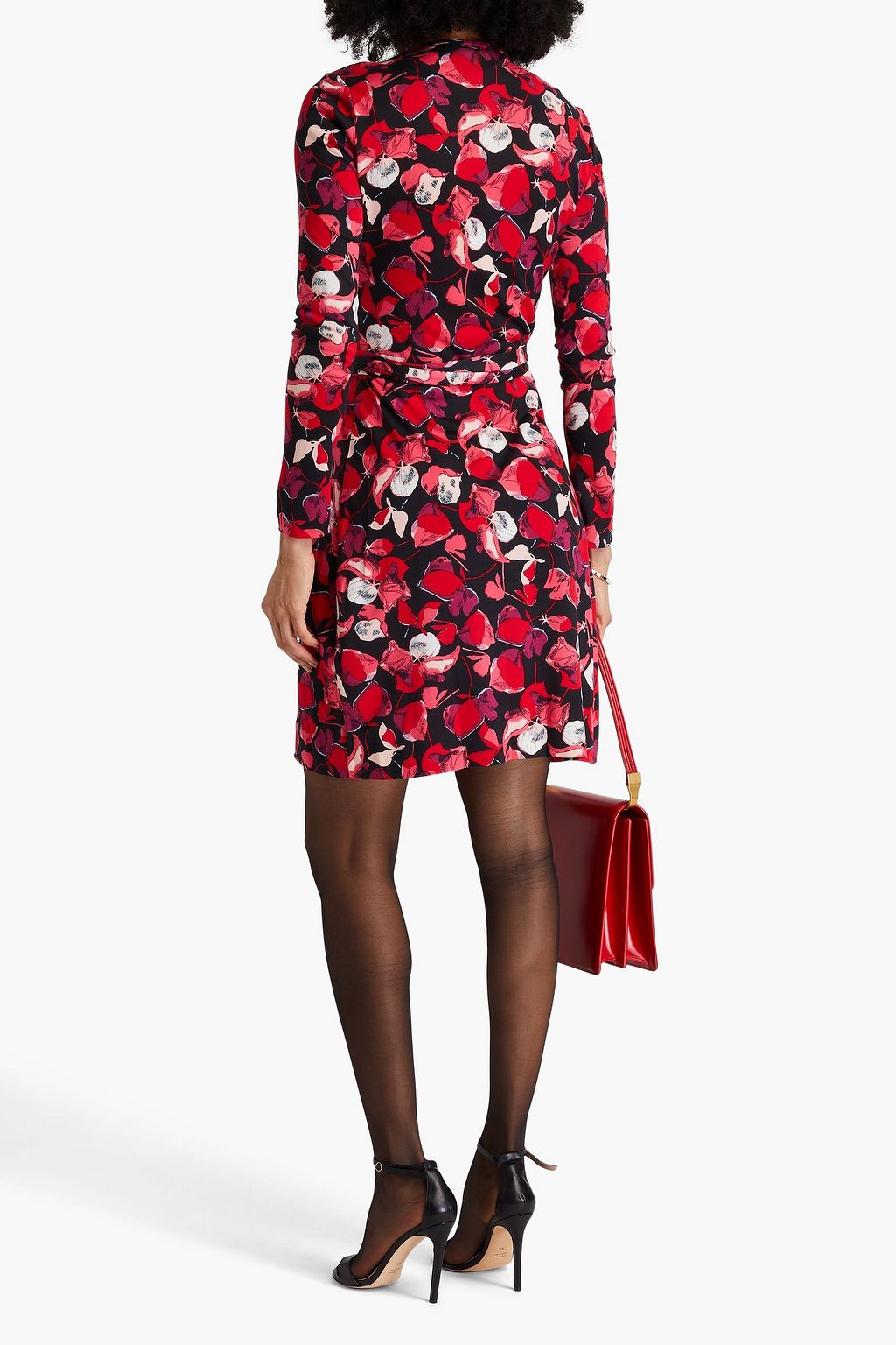 DIANE VON FURSTENBERG シルクジャージー ラップドレス フローラルプリント
