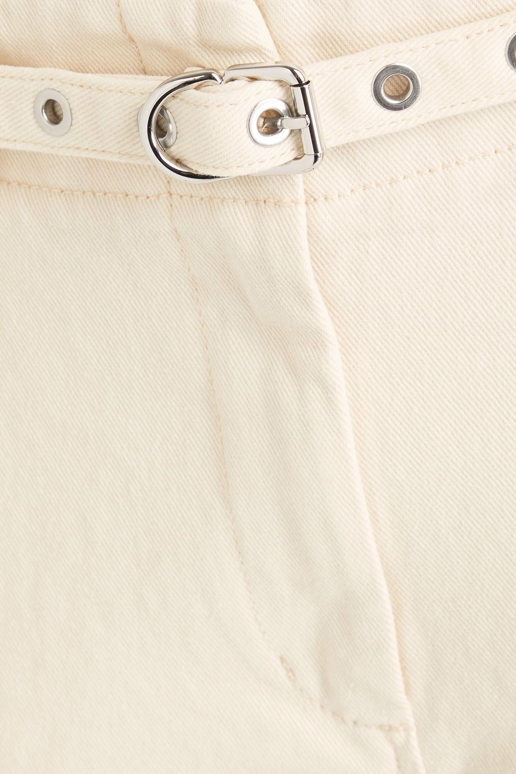 3.1 PHILLIP LIM جينز بقصّة كيك فلير مرتفع الخصر ومزوّد بحزام