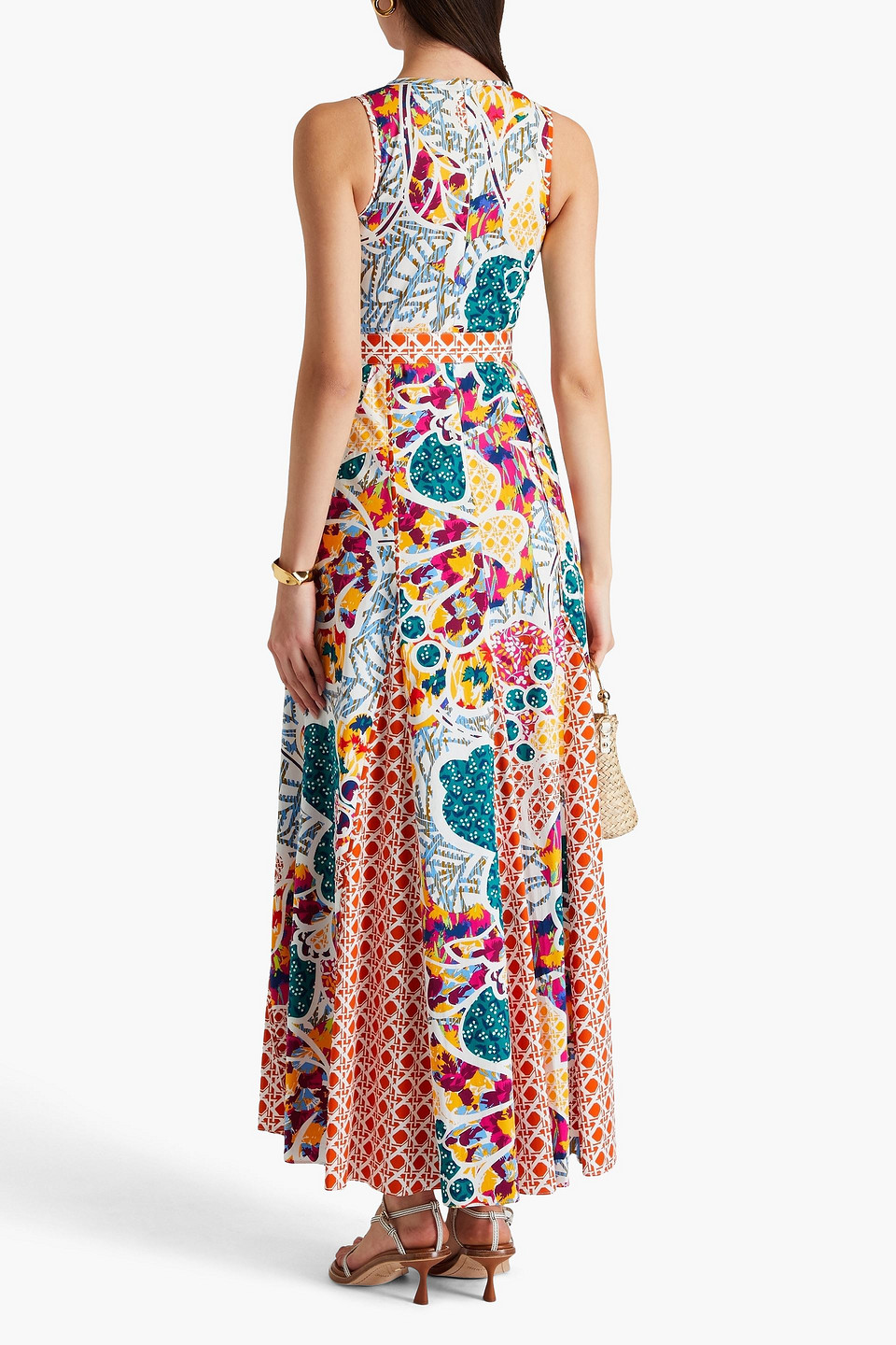 Diane Von Furstenberg Elliot Printed Stretch-cotton Poplin Maxi Dress In Multicolor
