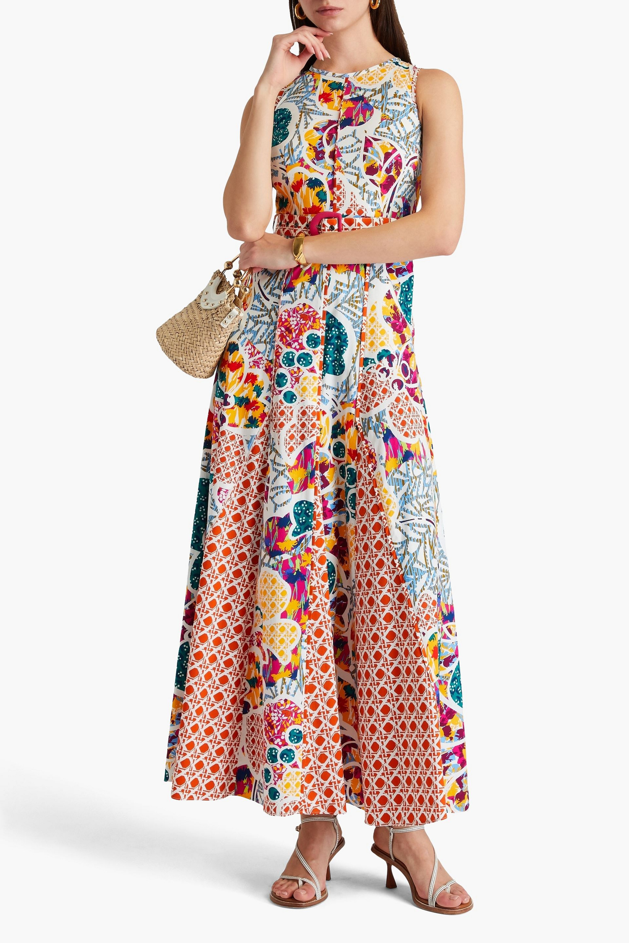 Diane von Furstenberg Elliot printed stretch-cotton poplin maxi dress