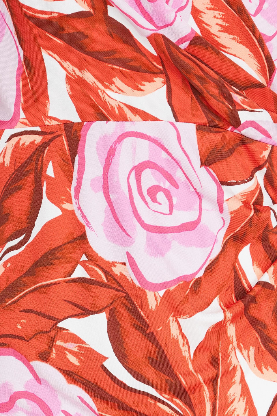 Diane Von Furstenberg Zetna Wrap-effect Floral-print Jersey Midi Dress In Tomato Red