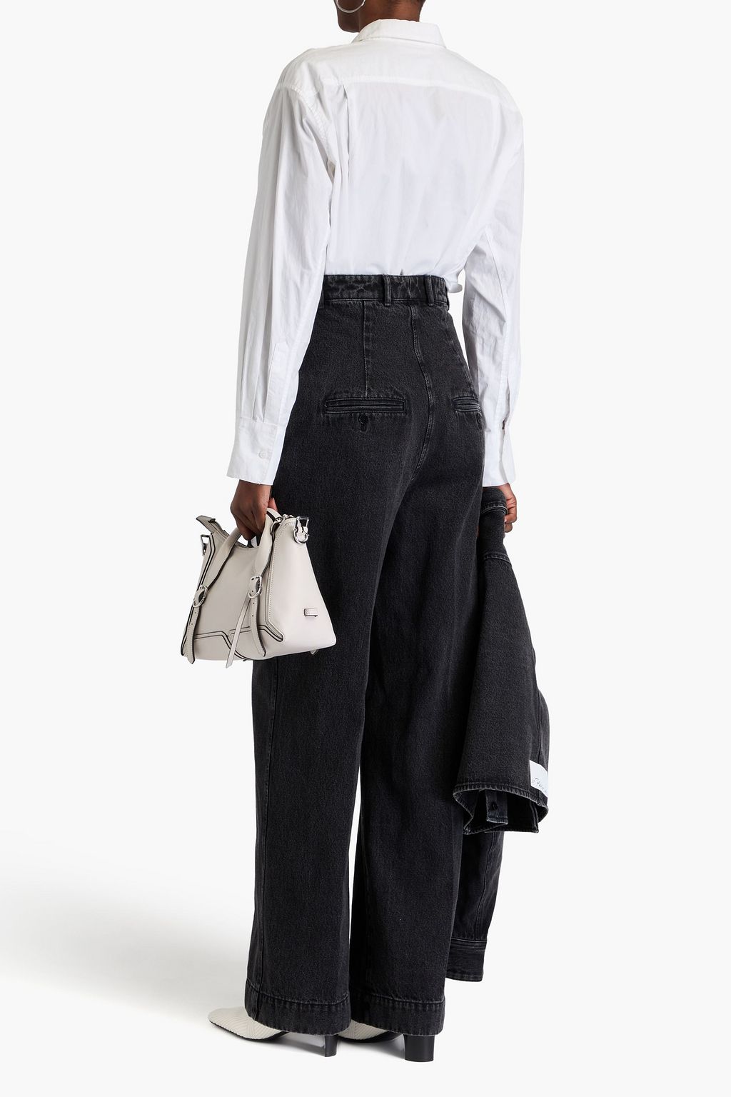 3.1 PHILLIP LIM جينز بأرجل مستقيمة وبخصر مرتفع