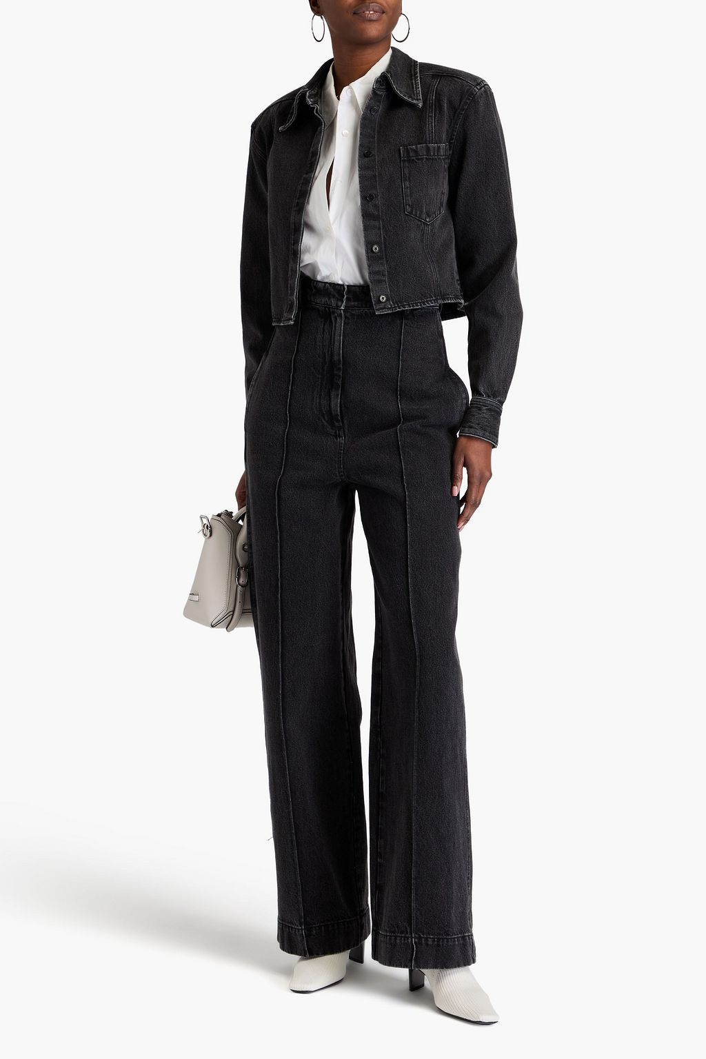 3.1 PHILLIP LIM جينز بأرجل مستقيمة وبخصر مرتفع