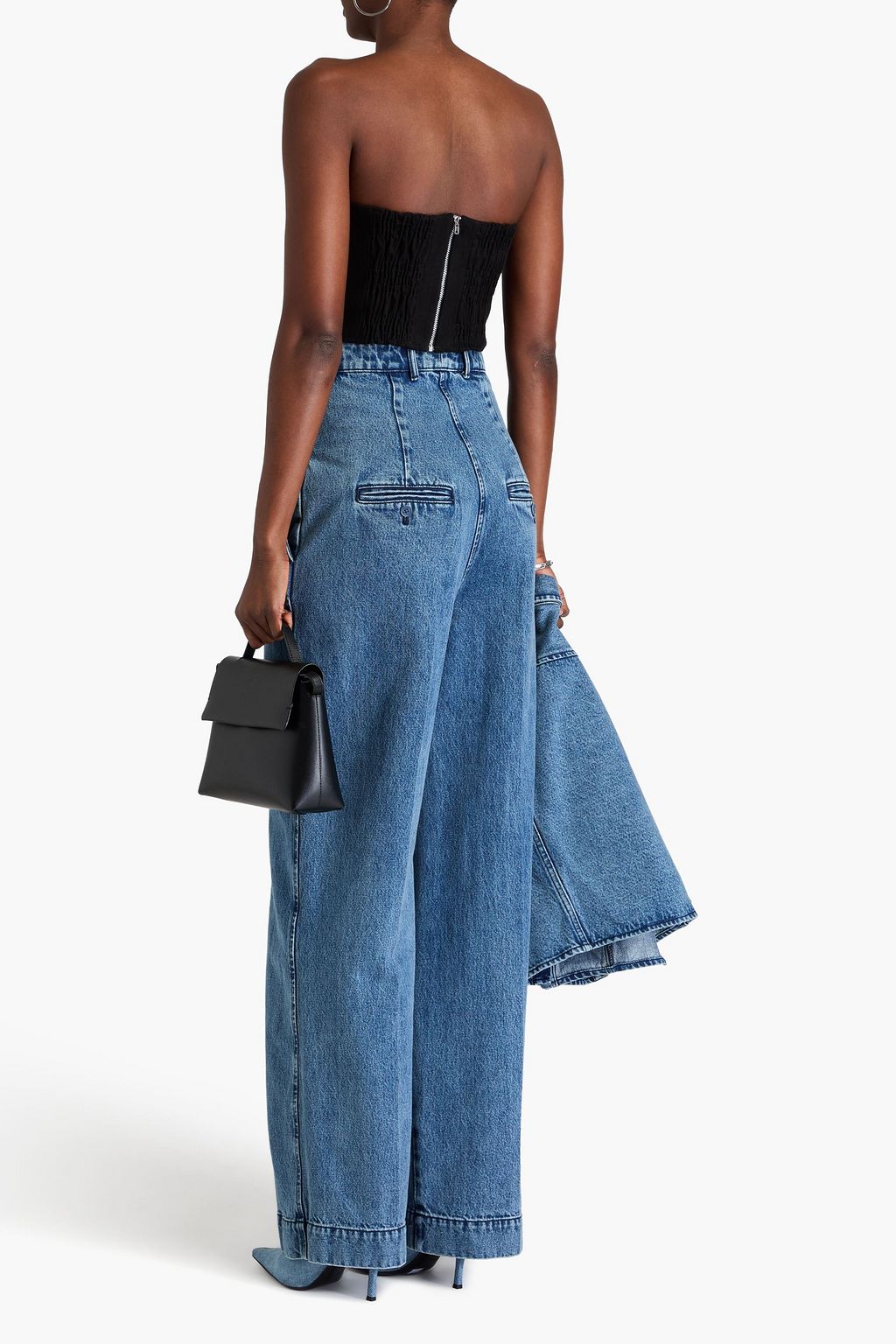 3.1 PHILLIP LIM جينز بأرجل مستقيمة وبخصر مرتفع