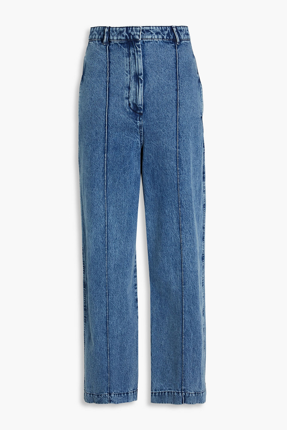 3.1 Phillip Lim High-rise Straight-leg Jeans In Mid Denim