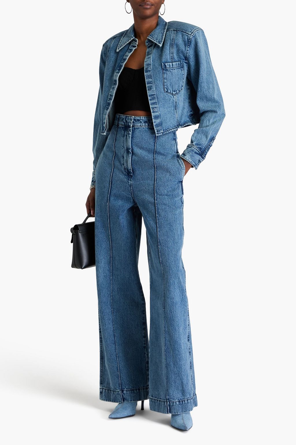 3.1 PHILLIP LIM جينز بأرجل مستقيمة وبخصر مرتفع
