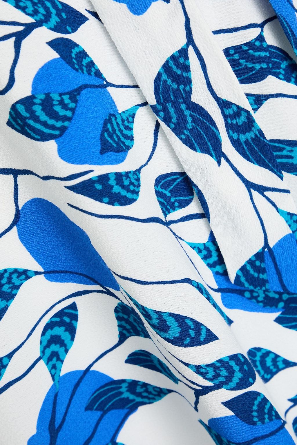 DIANE VON FURSTENBERG فستان "إيلويز" متوسط الطول بتأثير ملتف وبقصّة غير متماثلة من الكريب مزين بطبعات