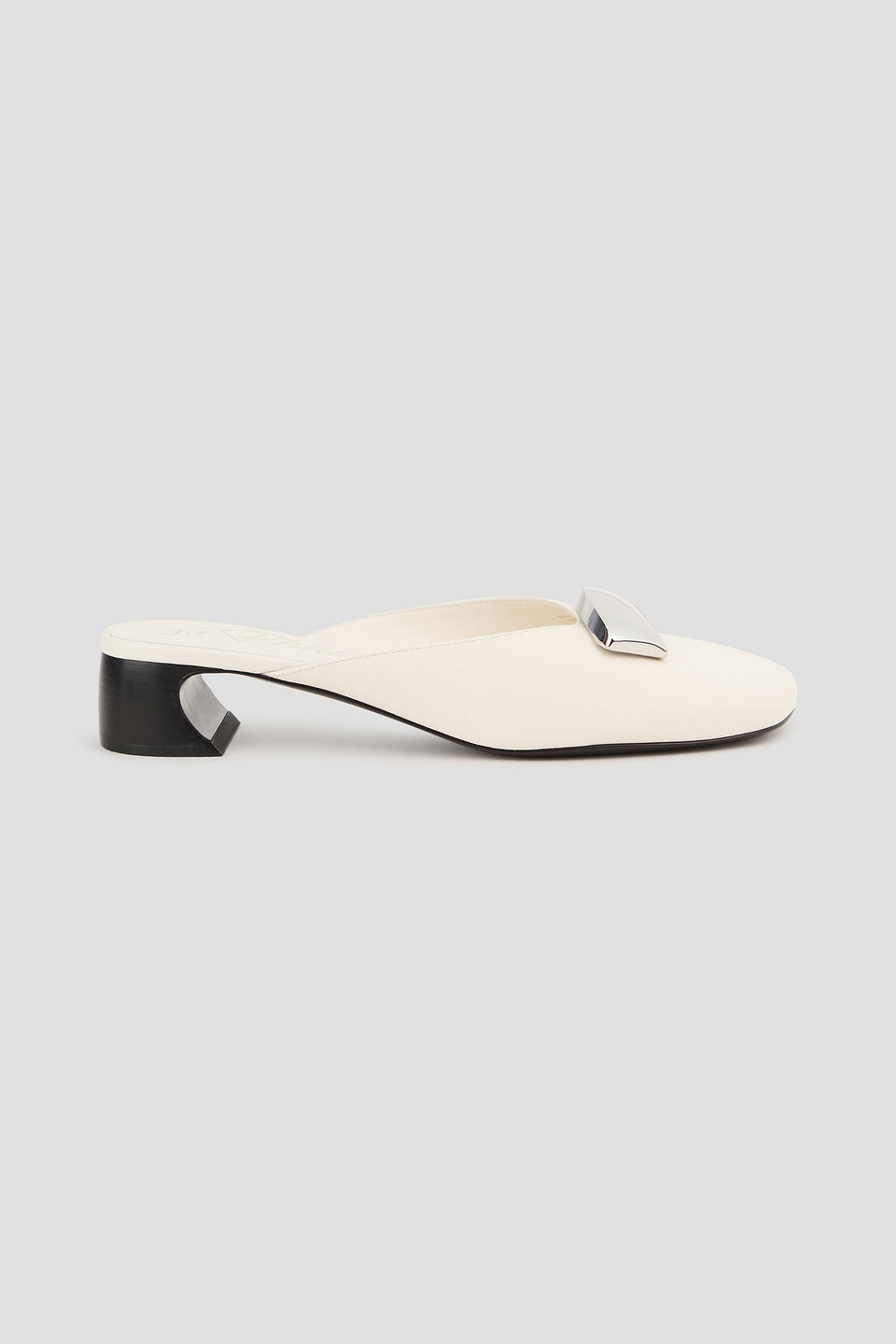 3.1 Phillip Lim Id Embellished Leather Mules In Ivory