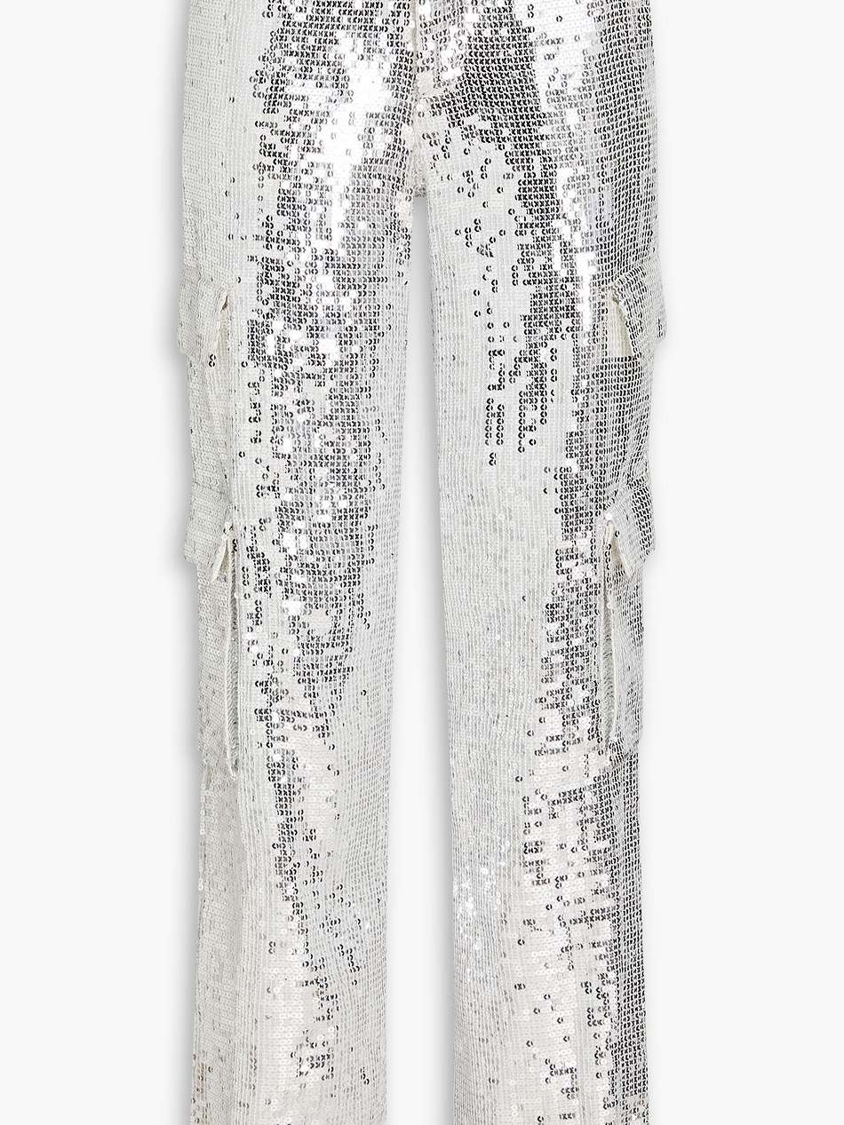 hayes sequined tulle wide-leg cargo pants