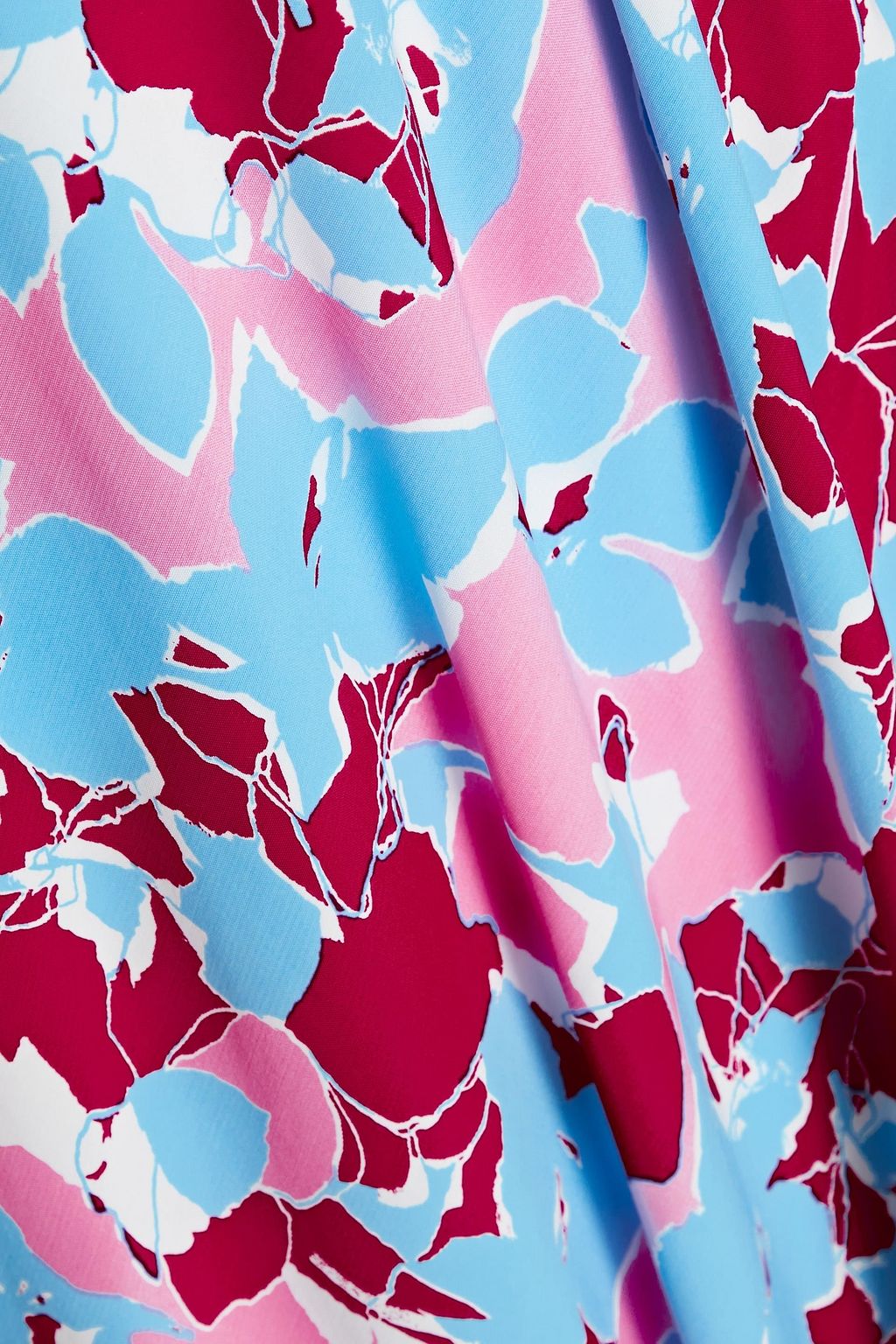 DIANE VON FURSTENBERG فستان "إلويز" متوسط الطول من الكريب بتصميم ملتف مزين بطبعات