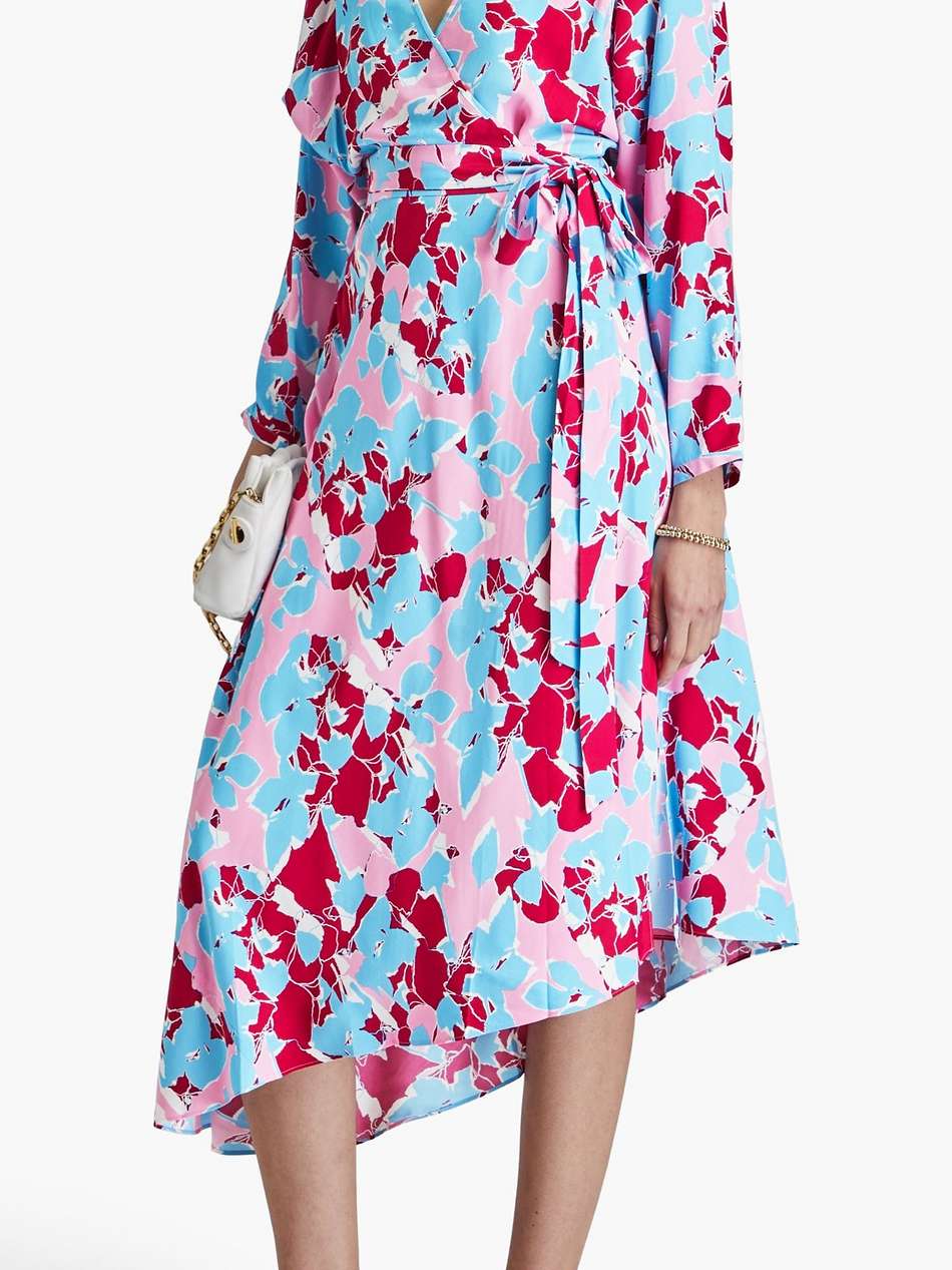 eloise wrap-effect printed crepe midi dress