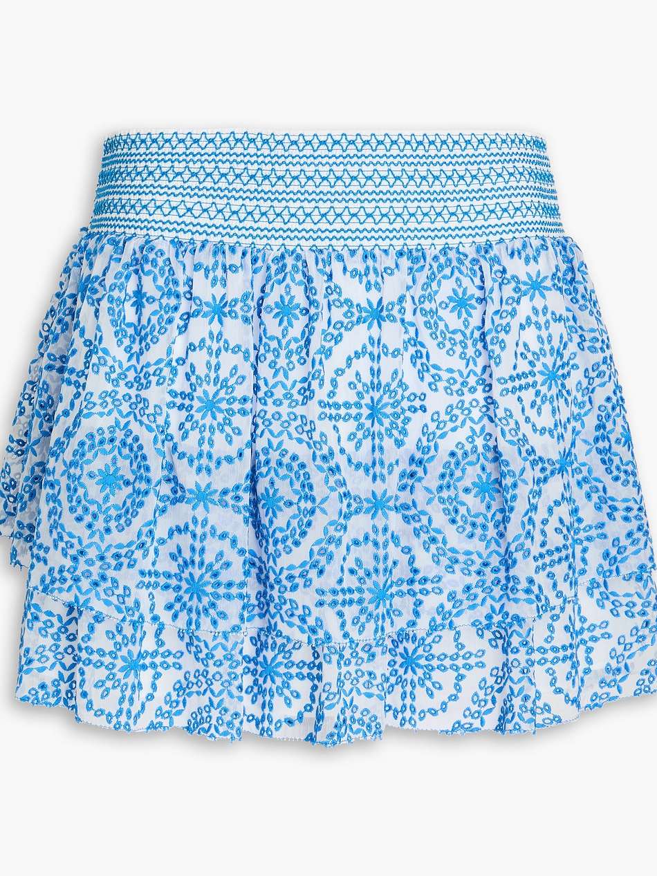 bethie embroidered georgette mini skirt