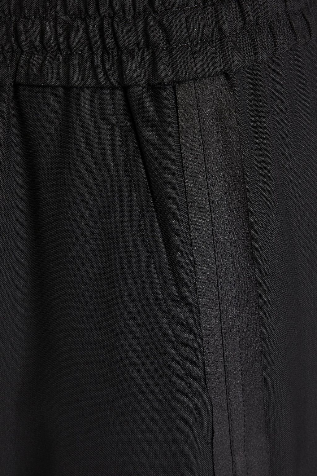 3.1 PHILLIP LIM بنطلون بقصّة عريضة من مزيج الصوف وقماش غران دي بودر