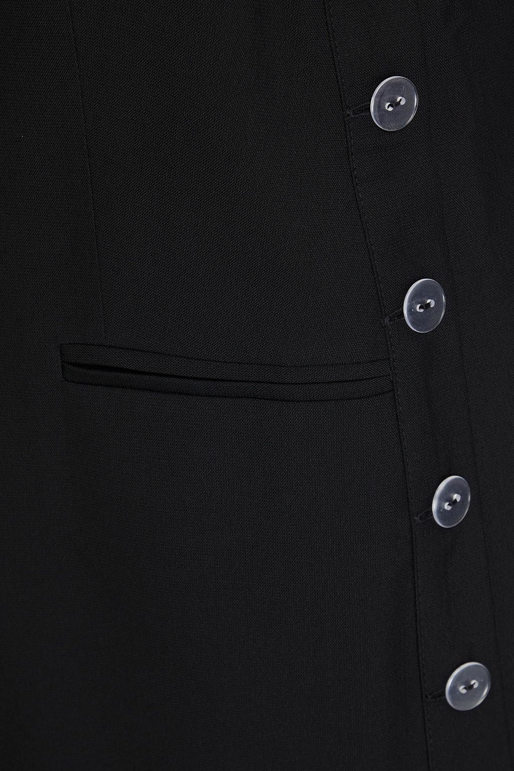 3.1 PHILLIP LIM فستان متوسط الطول من مزيج صوف غران دو بودر