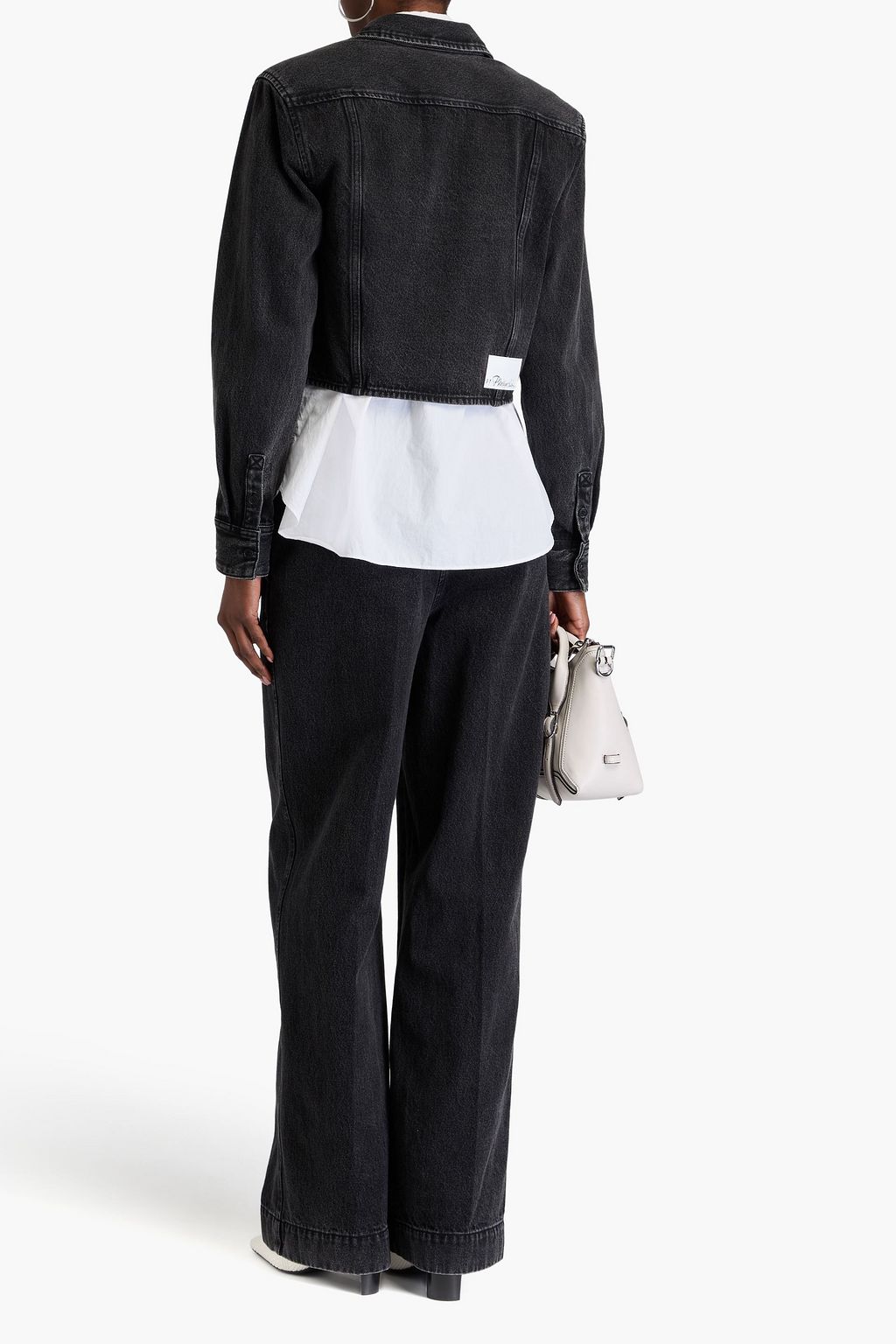 3.1 PHILLIP LIM جاكيت قصير مصنوع من الدنيم