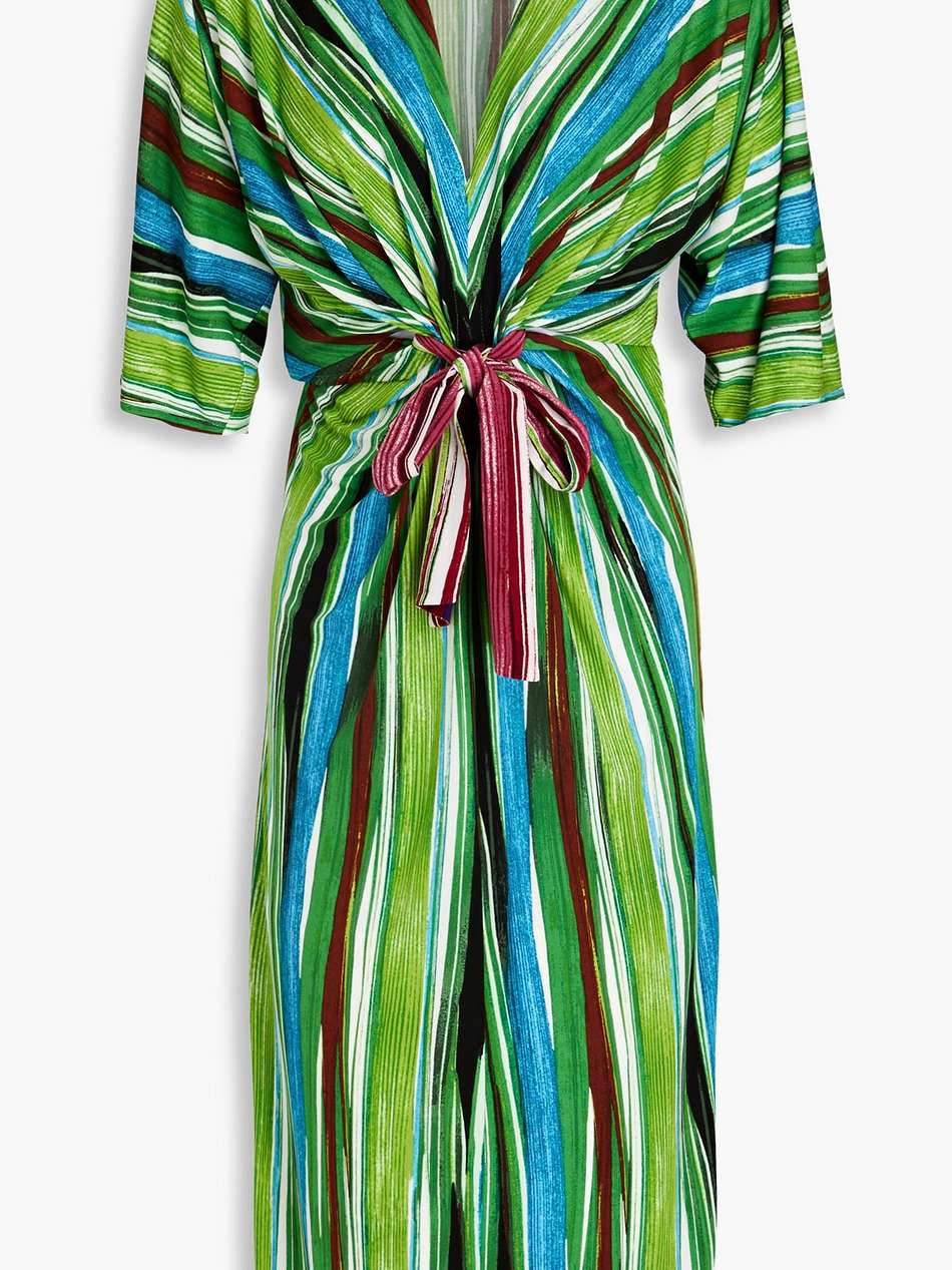 liza striped jersey midi dress