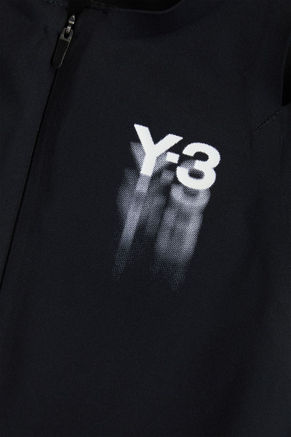 Y-3 Cutout printed stretch-jersey top