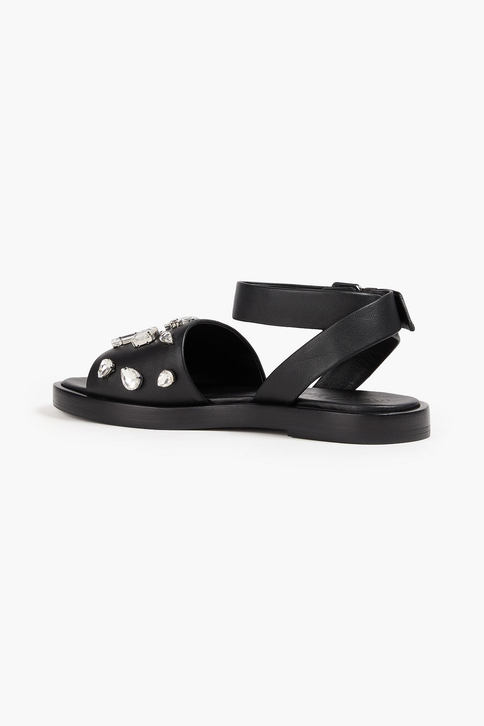 3.1 Phillip Lim Nadine Crystal-embellished Leather Sandals In Black