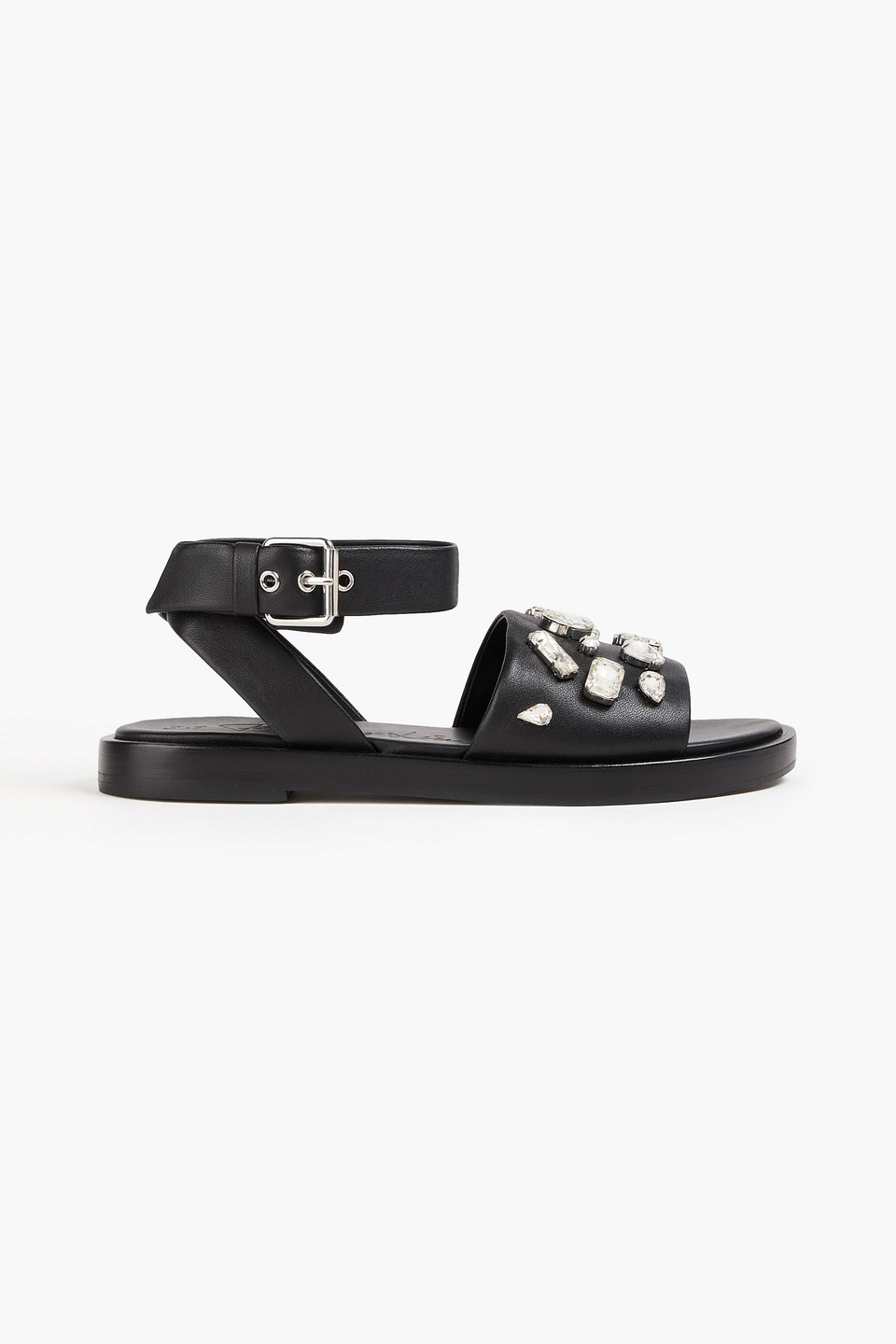 3.1 Phillip Lim Nadine Crystal-embellished Leather Sandals In Black