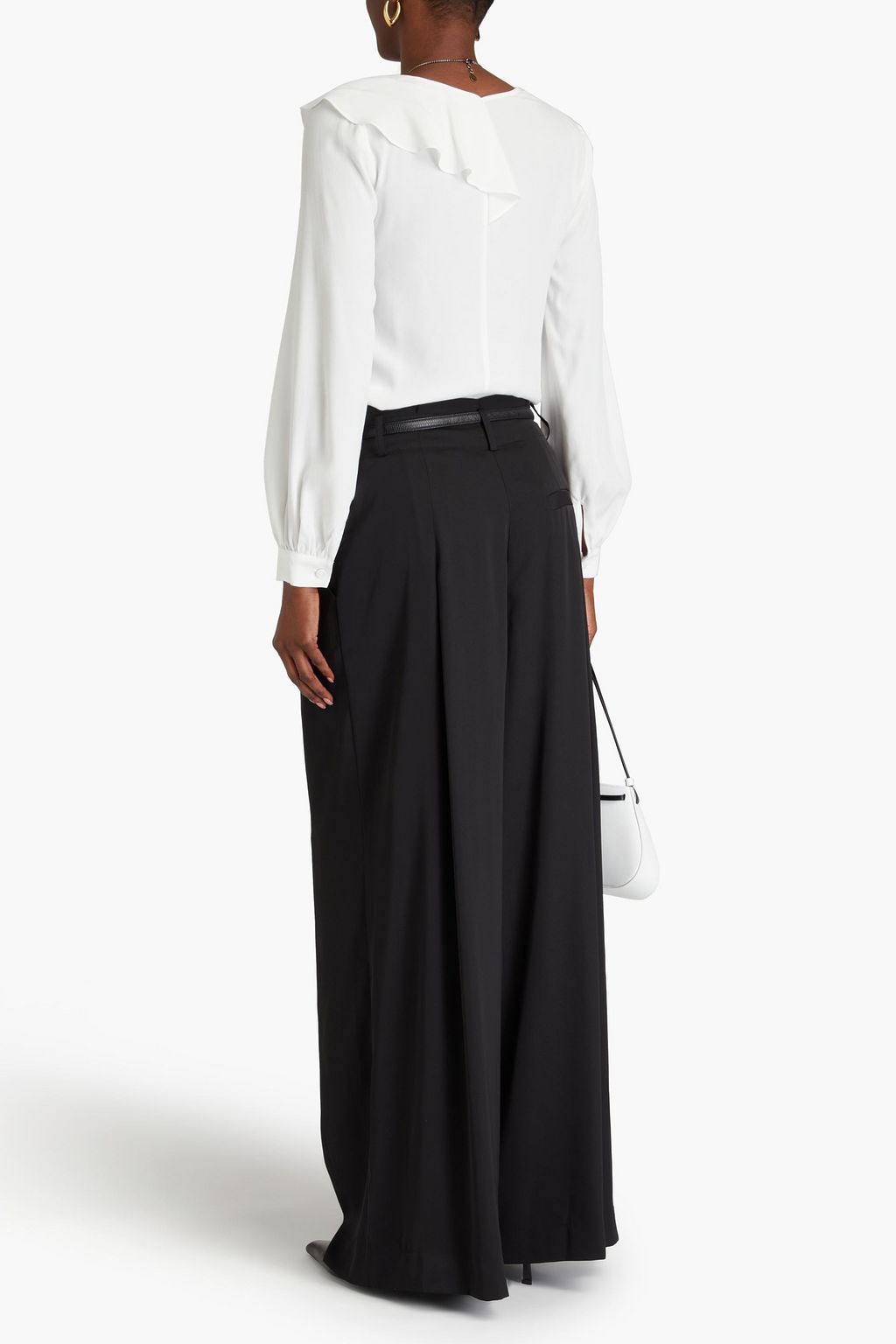 DIANE VON FURSTENBERG Aggie ruffled crepe de chine top