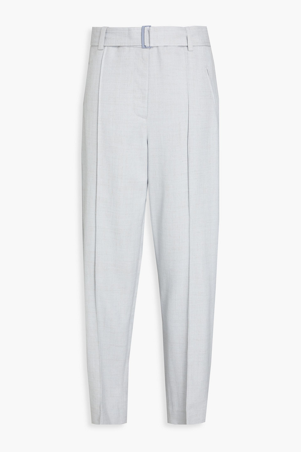 3.1 Phillip Lim Belted Woven Tapered Pants In Light Gray