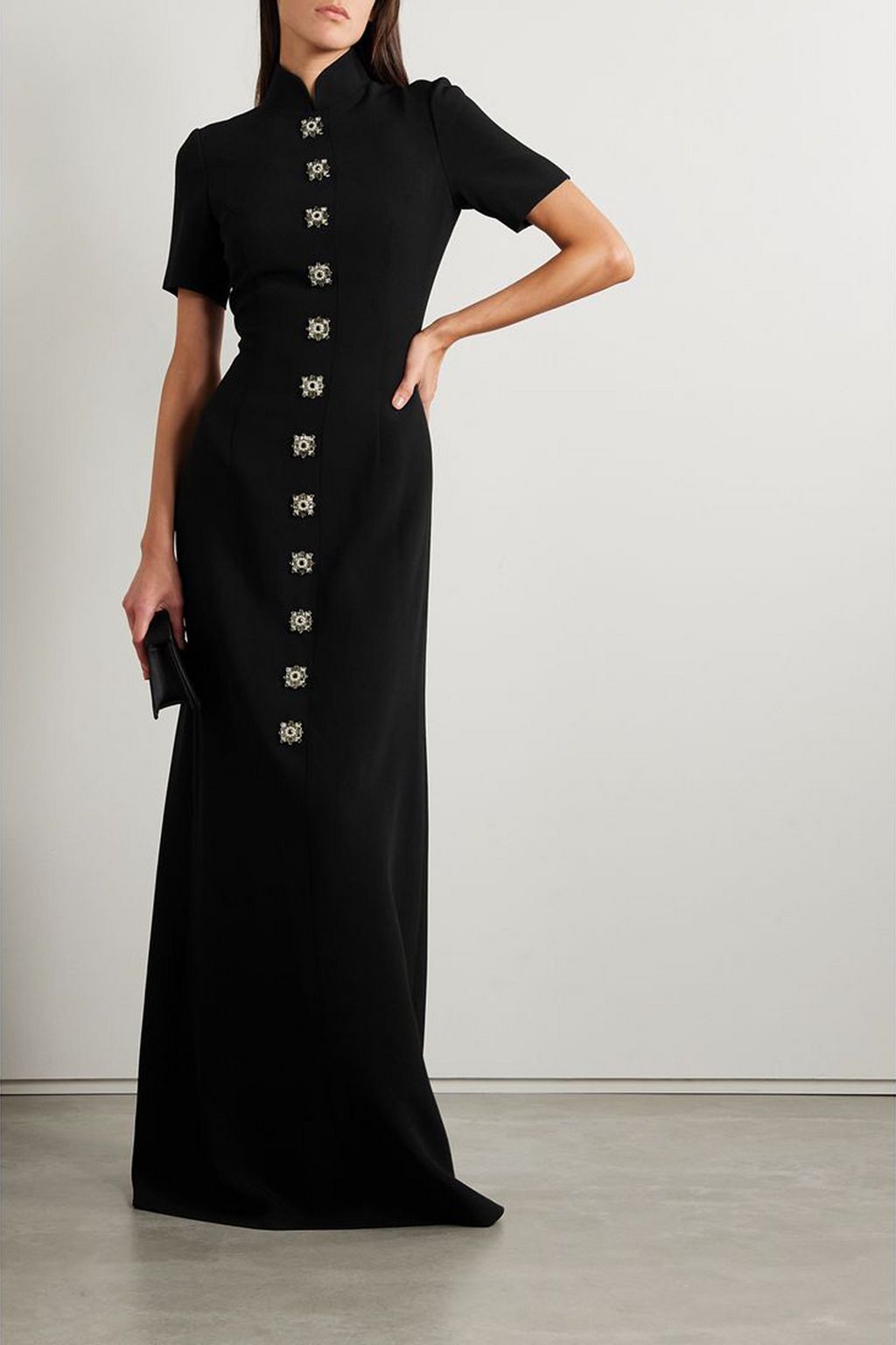 ANDREW GN クレープ マキシワンピース