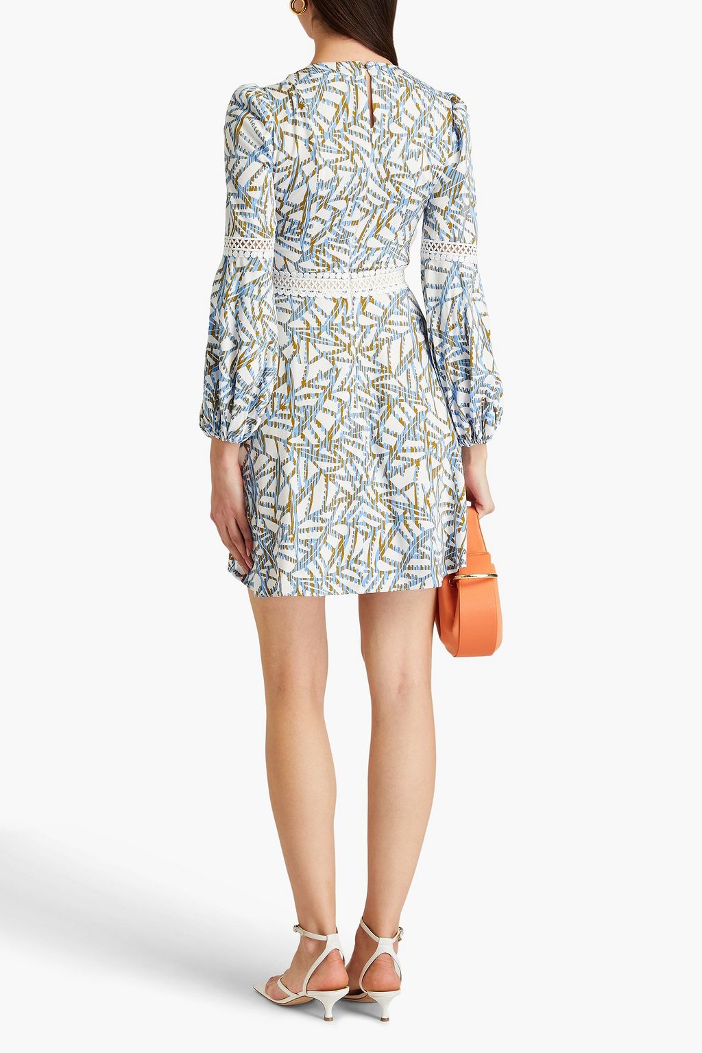 DIANE VON FURSTENBERG Kimmie cutout printed twill mini dress