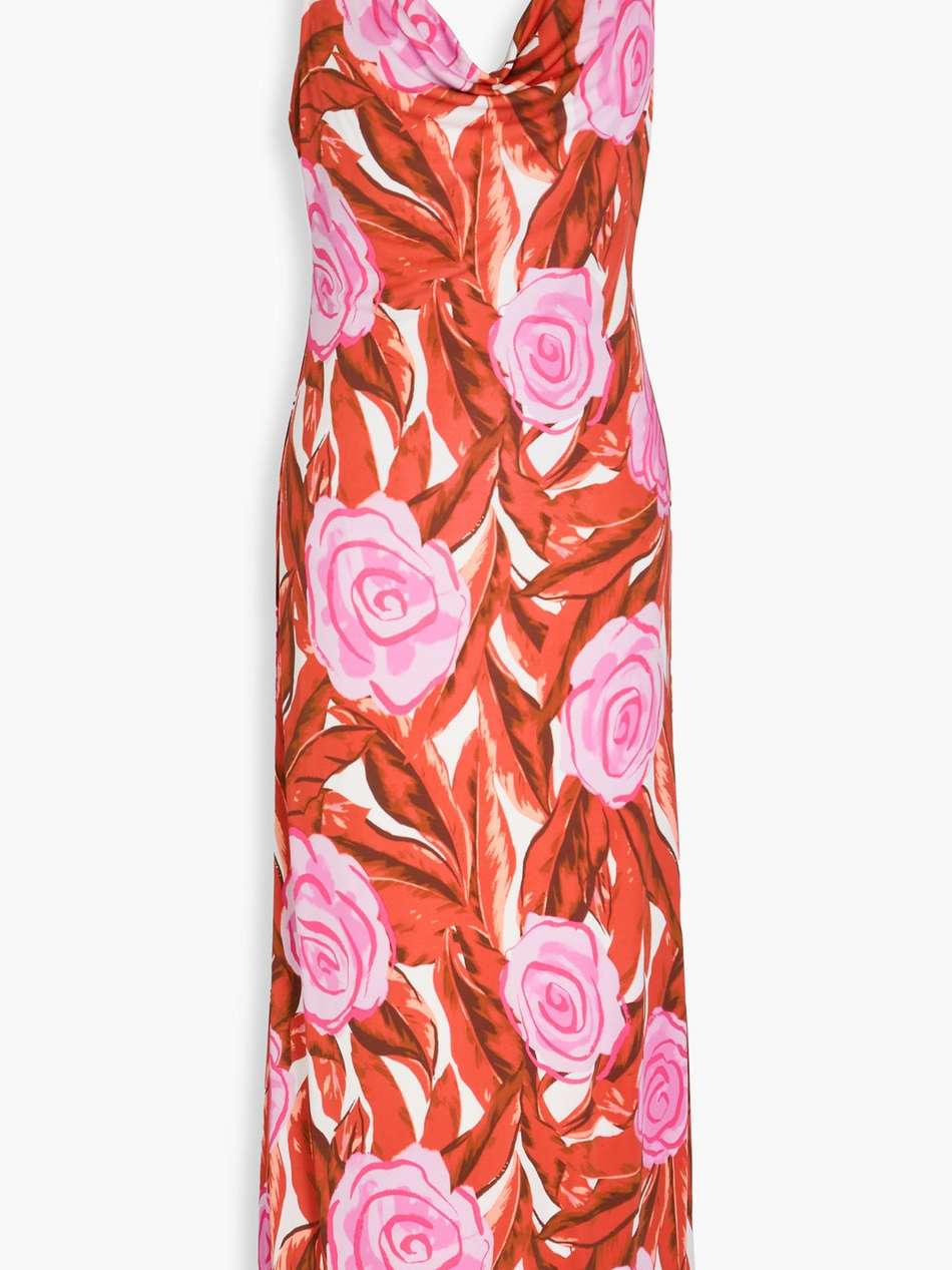 alik draped floral-print stretch-jersey midi slip dress