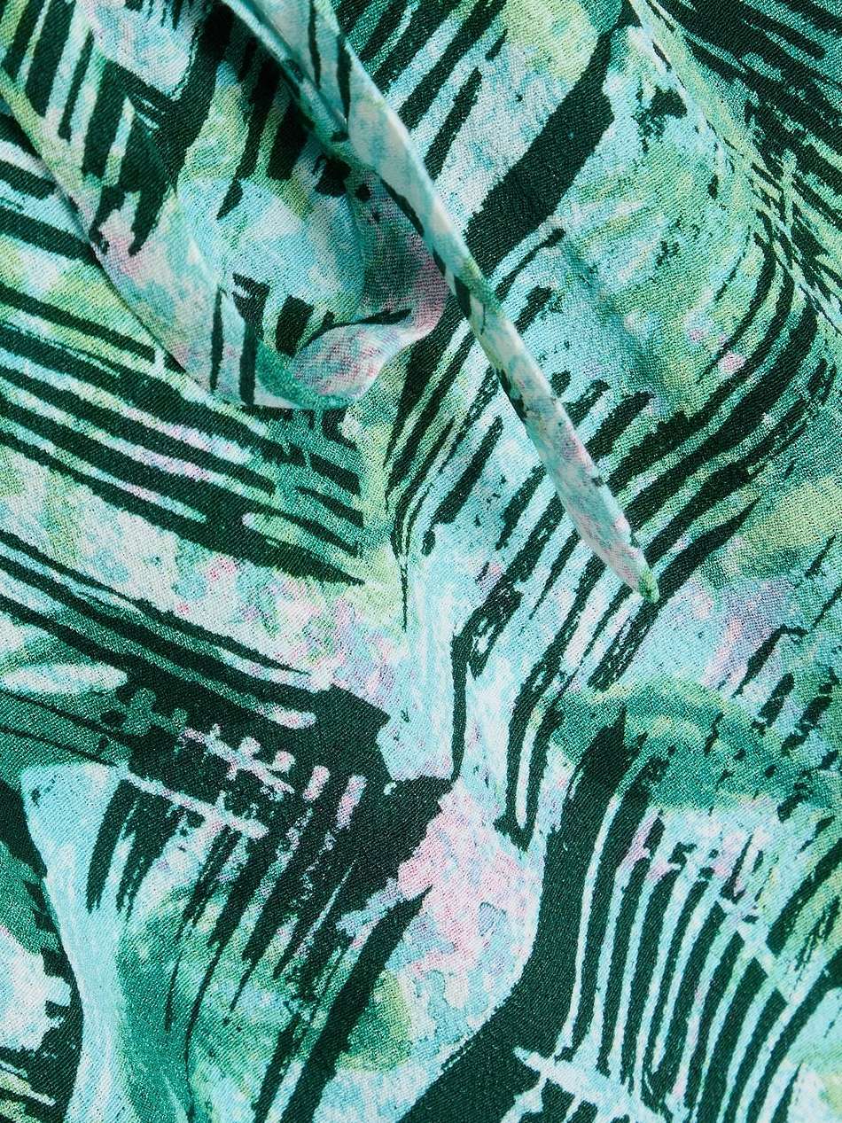 leo reversible printed crepe midi wrap dress