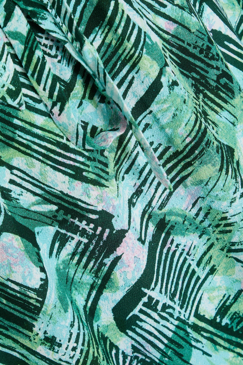 Diane Von Furstenberg Leo Printed Crepe Midi Wrap Dress In Green