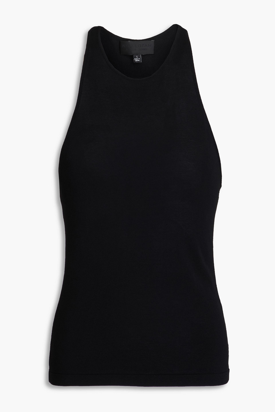 Nili Lotan Inga Stretch-knit Top In Black