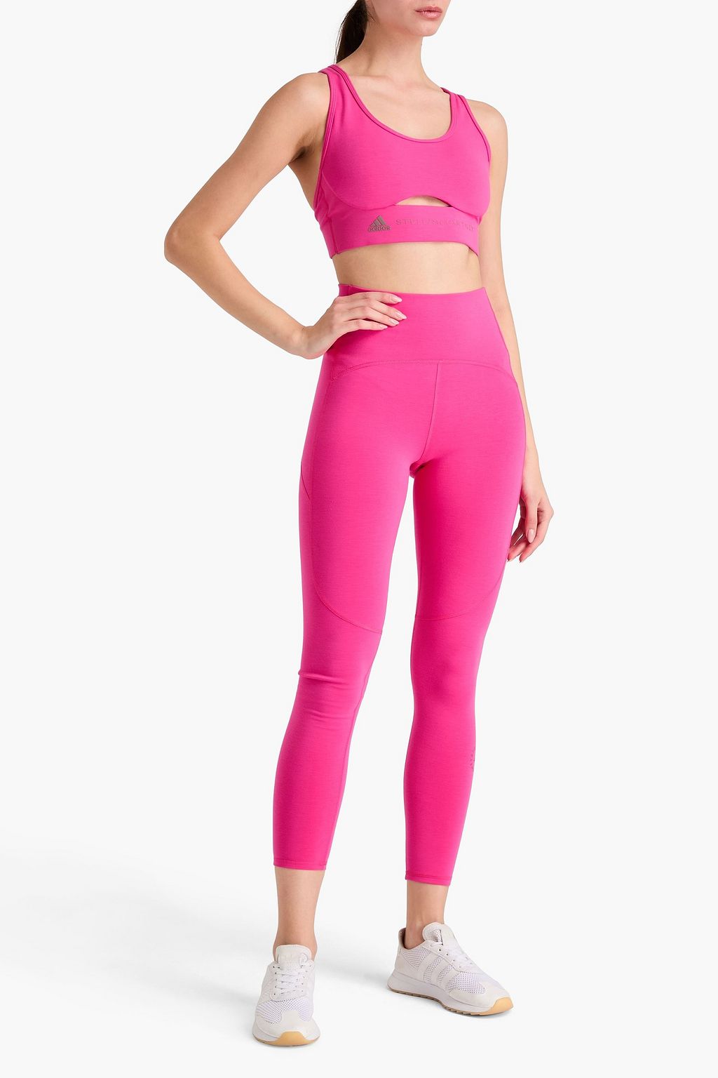 ADIDAS BY STELLA MCCARTNEY حمالة صدر رياضية من نسيج مطاط بفتحات