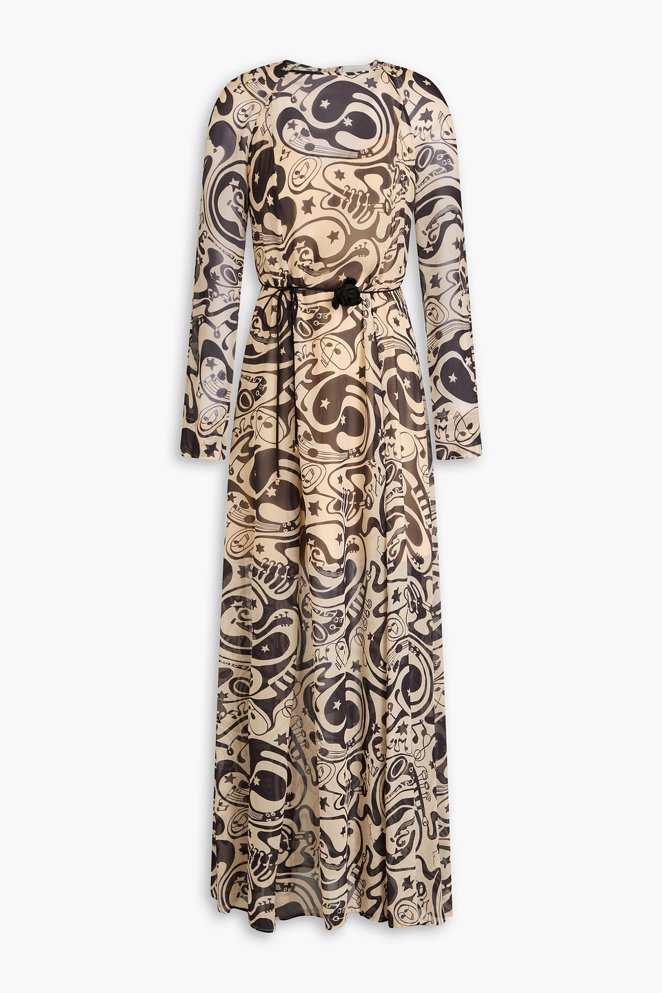 Zimmermann Bedrucktes Maxikleid Aus Georgette In Brown